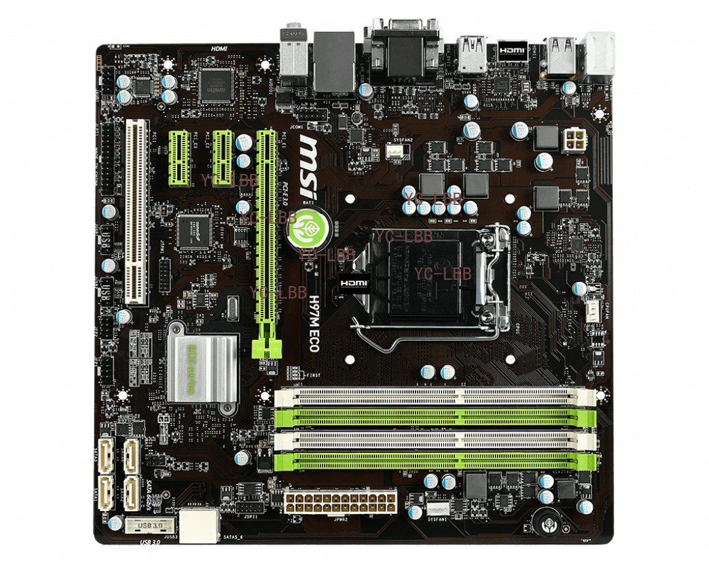 FOR MSI H97M ECO Motherboard Supports 4790K DDR3 32GB 1150PIN H97 VGA+DVI+HDMI