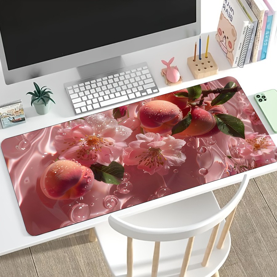 1pc 2D Oversized Gaming Mouse Pad with Edge Design, Washable And Durable, Suit