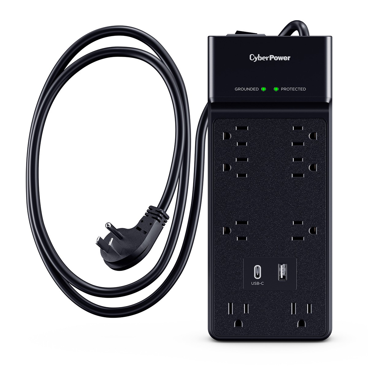 CyberPower CSP806UC18 8-Outlet Home/Office Surge Protector with USB-A and USB-C