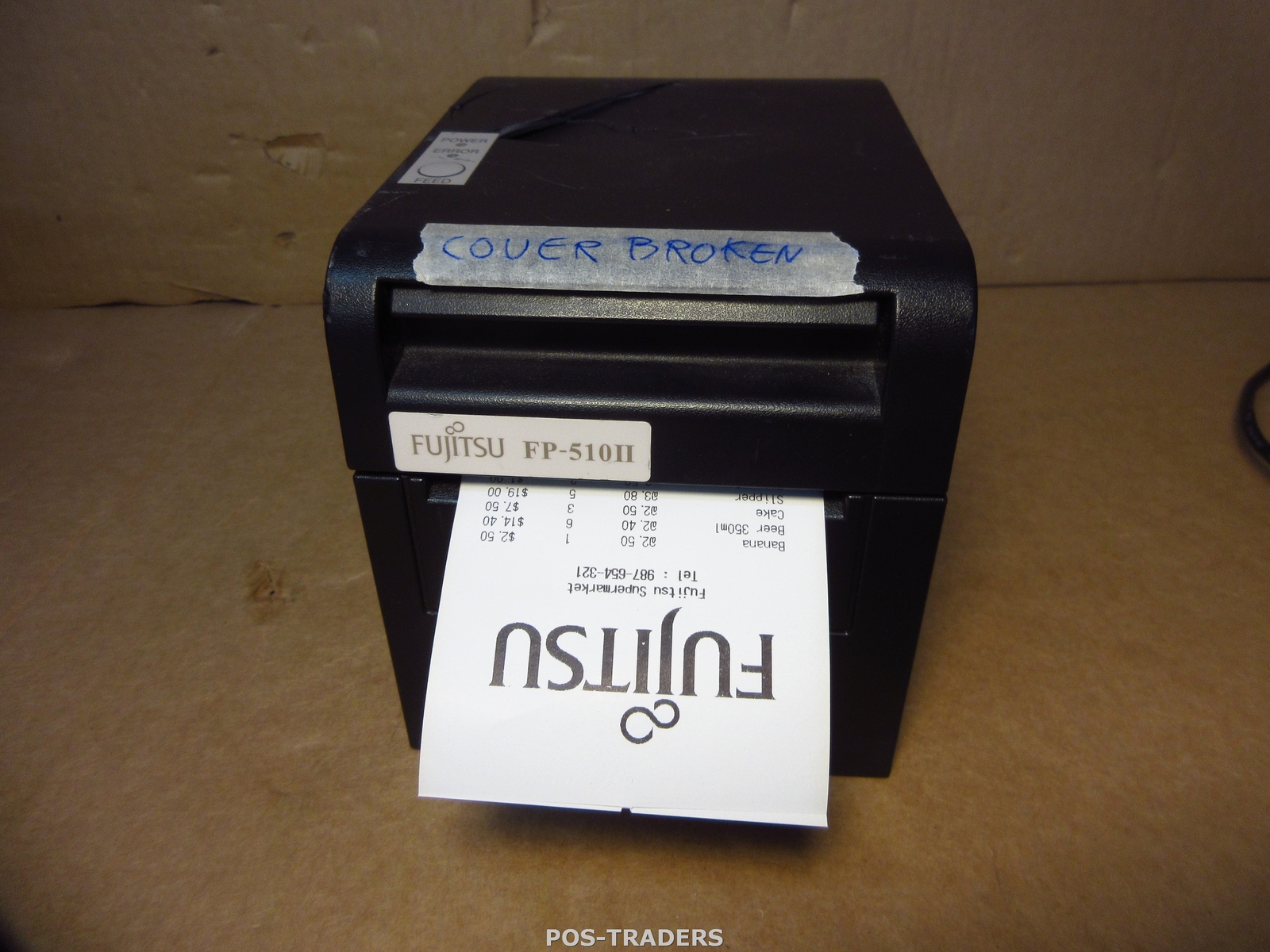 FUJITSU FP-510II USB Thermal 83mm Ticket POS Receipt Printer Black COVER BROKEN