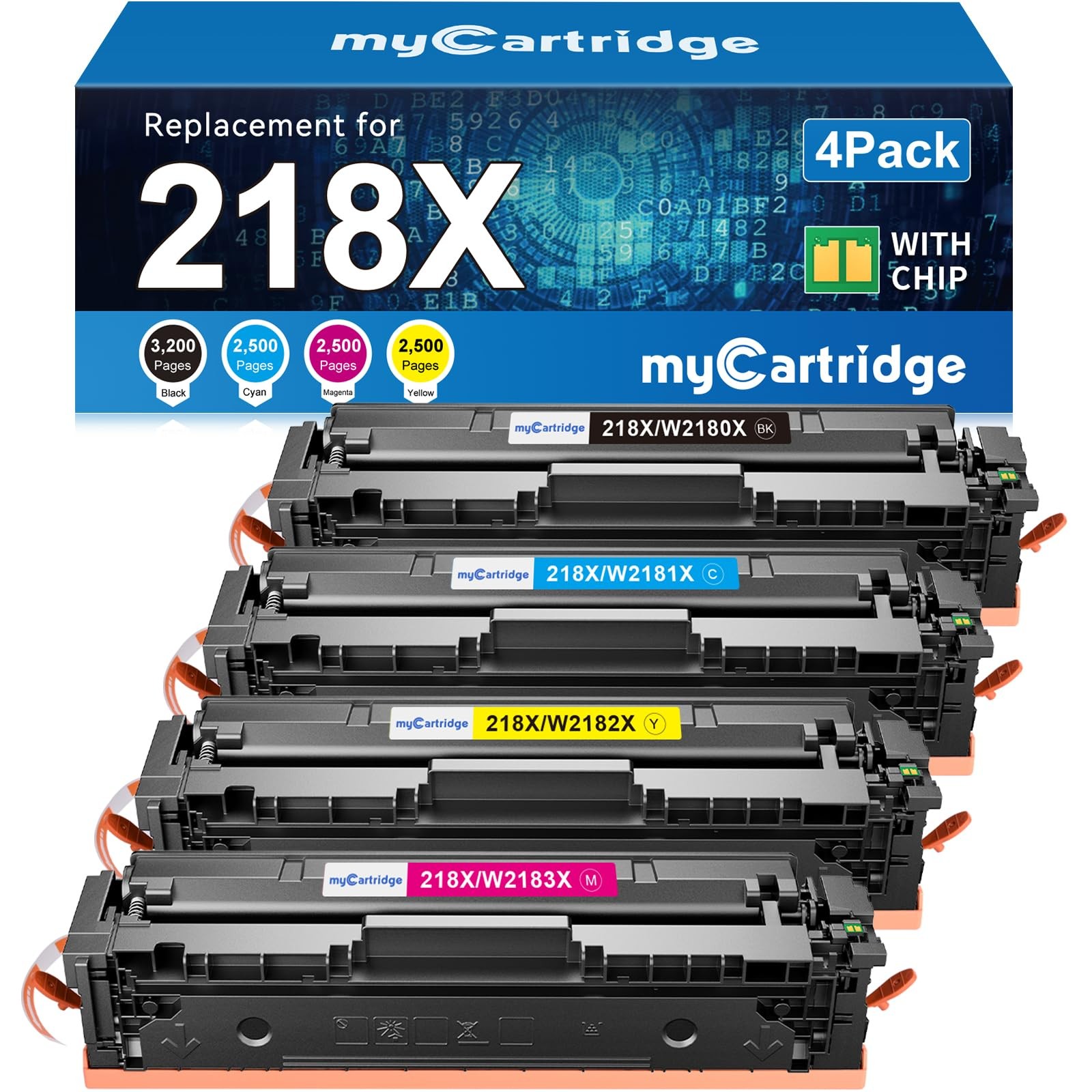 Toner Cartridges 218X 4 Pack HP LaserJet Pro MFP 3301fdw Black Cyan Yellow 218A