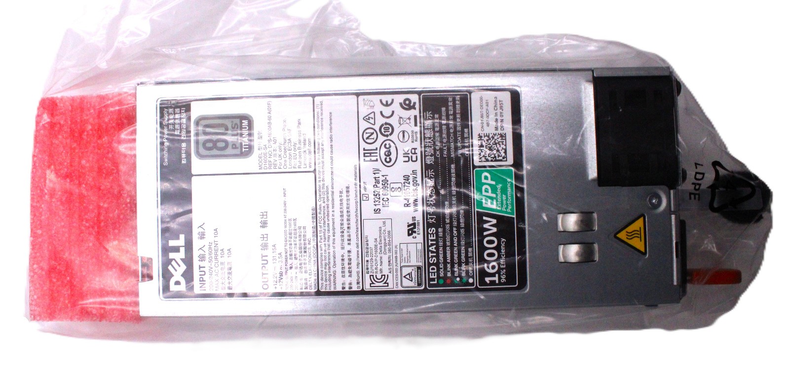 NEW Dell R740xd/R740/R7515/R840/R940/C6400/R640/R740 1600W EPP PSU 0YJ95T
