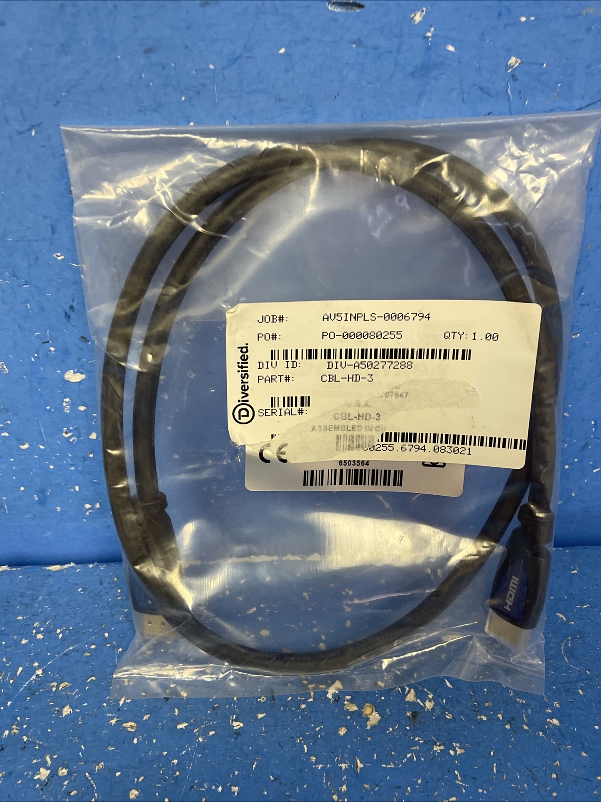 Crestron Certified CBL-HD-3 HDMI® Interface Cable