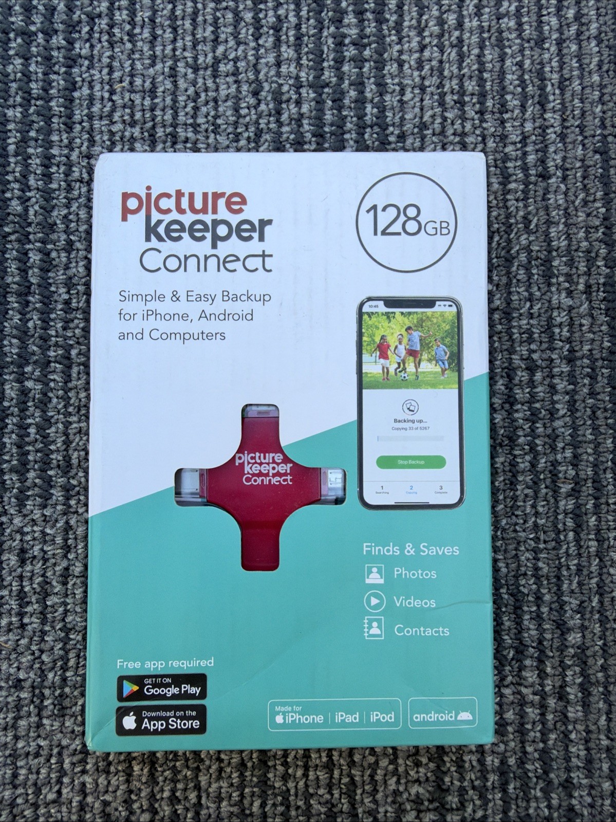 Picture Keeper Connect 128GB - Portable Flash USB Backup Storage Device - New