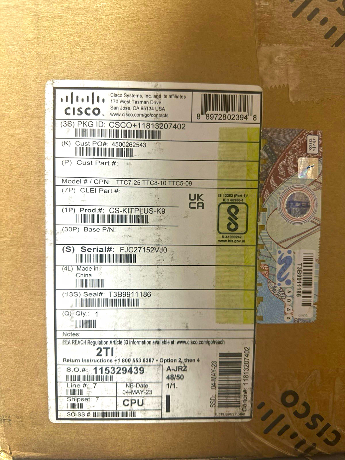 Cisco Webex Codec Plus Kit CS-KITPLUS-K9 Quad Camera HDMI USB NEW OPEN BOX