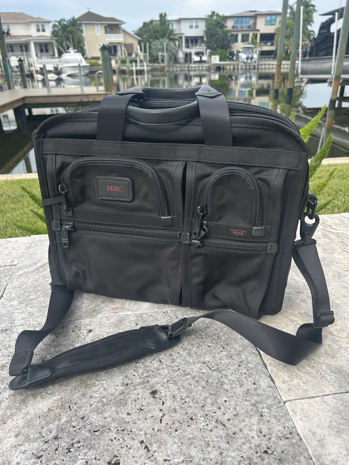 Tumi T-Pass Laptop Computer Briefcase 26516DH Black Nylon Shoulder Bag 16”