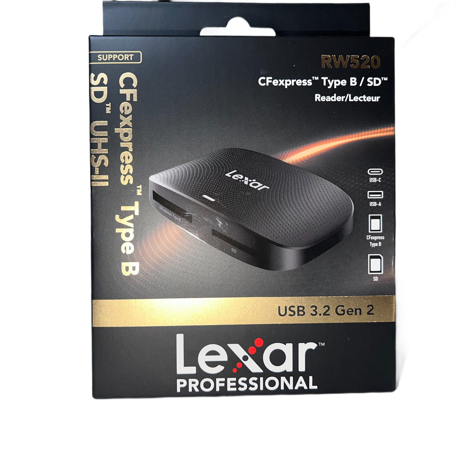 Lexar Professional CFexpress Type B & SD Card Reader USB 3.2 Gen2 Lrw520U‑Rnbng