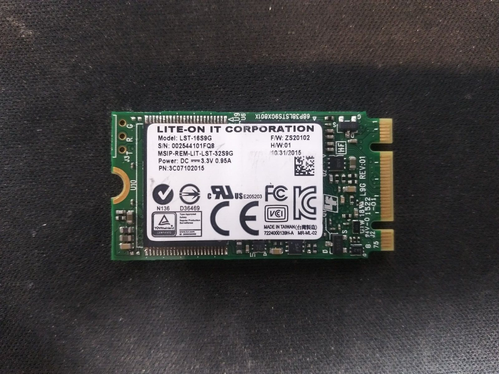LiteOn LST-16S9G 16GB 42mm M.2 Solid State Drive