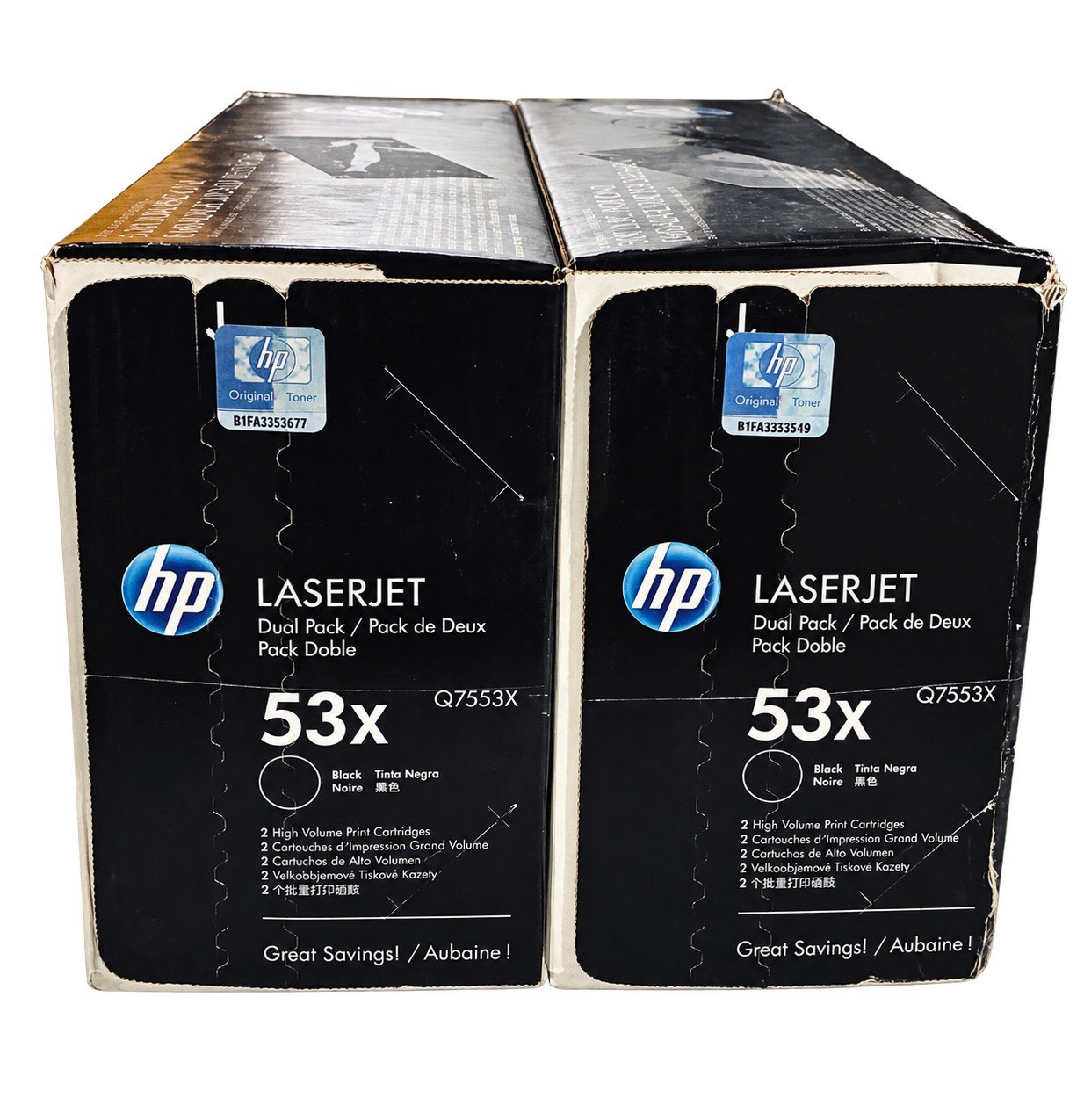 Genuine  HP LaserJet P2014 P2015 M2727 High Yield Dual Pack Toner Q7553XD 53X