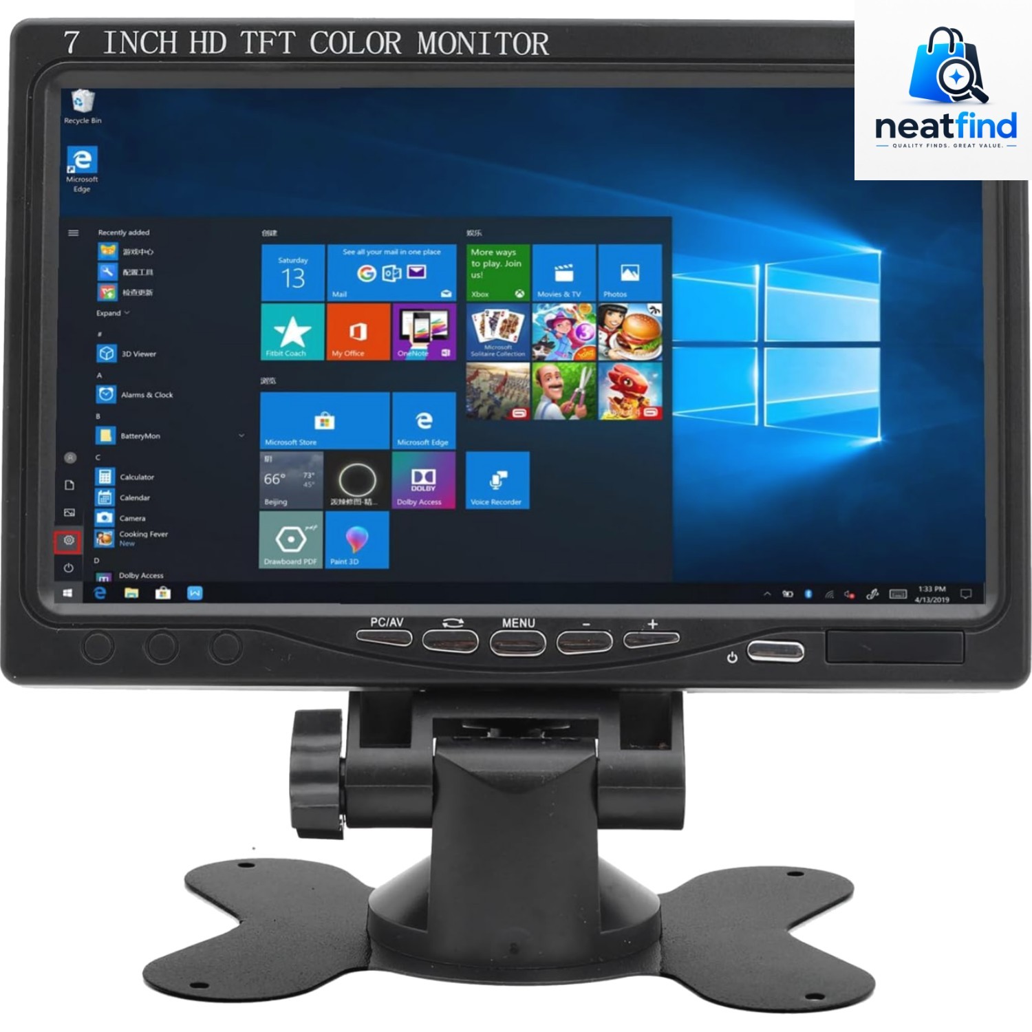 7-Inch Small HDMI Monitor – Full HD Quality with Remote Control for Easy Viewing