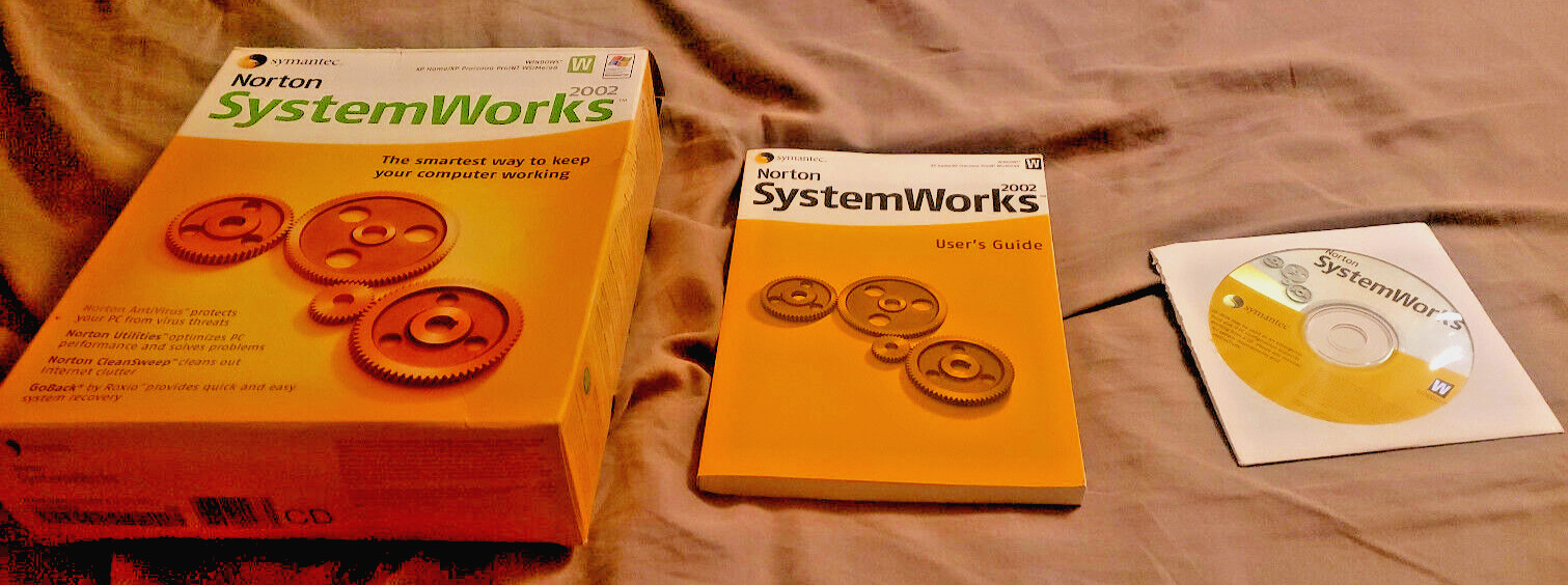 Norton SystemWorks 2002 Utilities Suite CD-ROM Symantec AntiVirus GoBack System