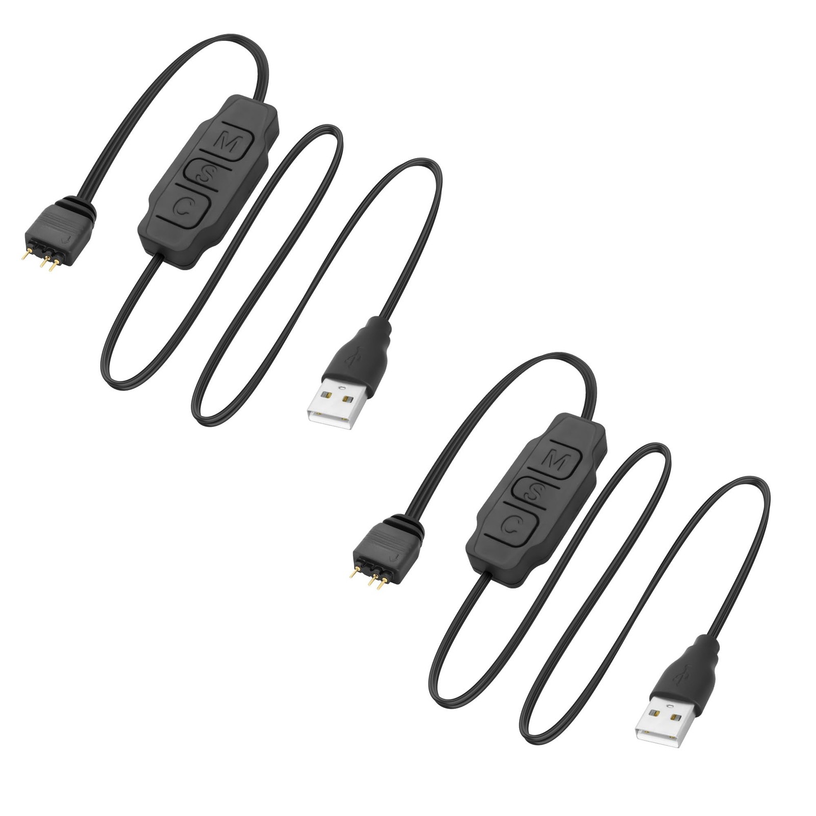 XMSJSIY 5V 3Pin ARGB Controller USB Power Supply RGB PC Fan Controller-2PCS
