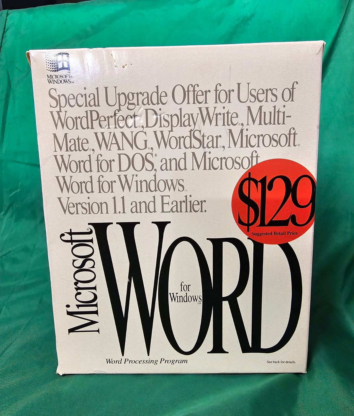 Microsoft Word for Windows Word Processing Boxed Upgrade Offer w/ Excel & Graph