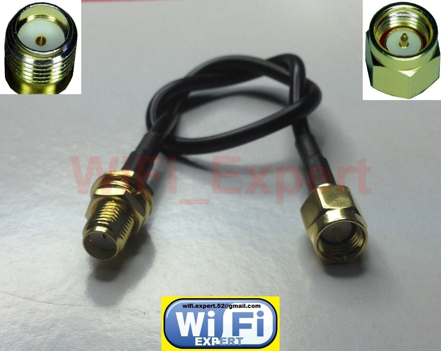 14" RG174 LOW LOSS FLEX COAX CABLE SMA MALE TO SMA Female Bulkhead ships from US