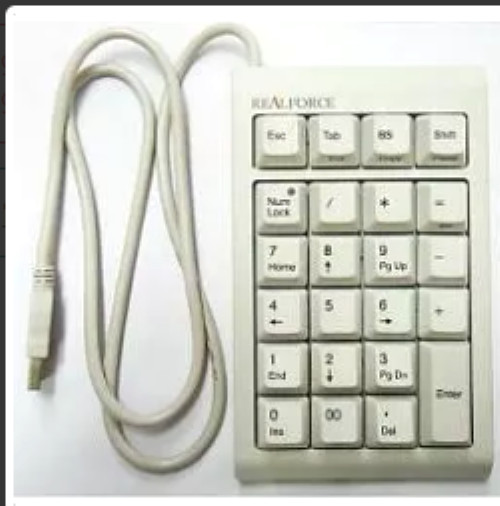 Topre REALFORCE 23U Numeric Keypad Numpad Electrostatic Capacitive Switch