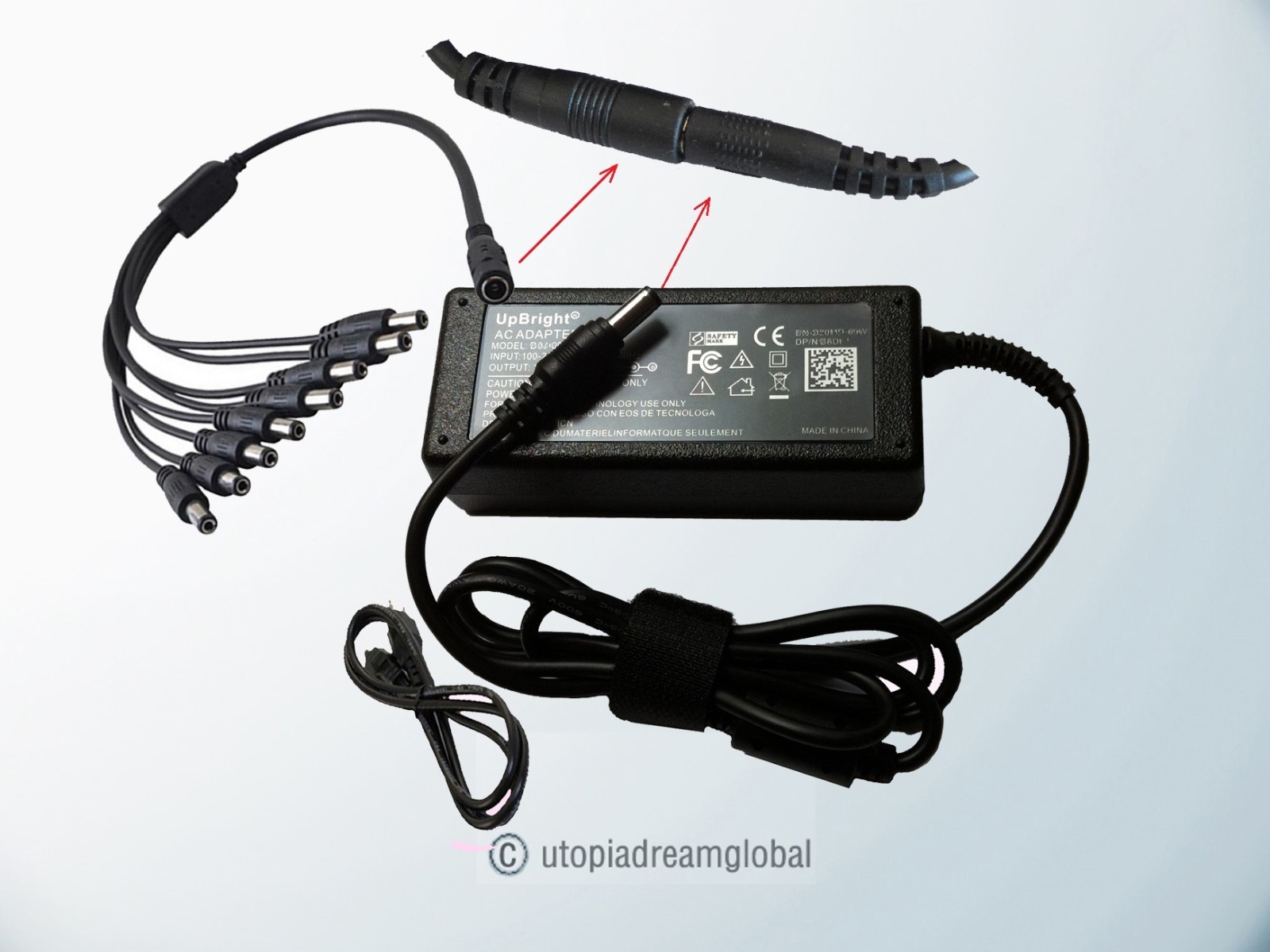 CCTV Camera Power Supply Box Brick AC Adapter 8-Plug Splitter 5A 6A 7A 10A 12A