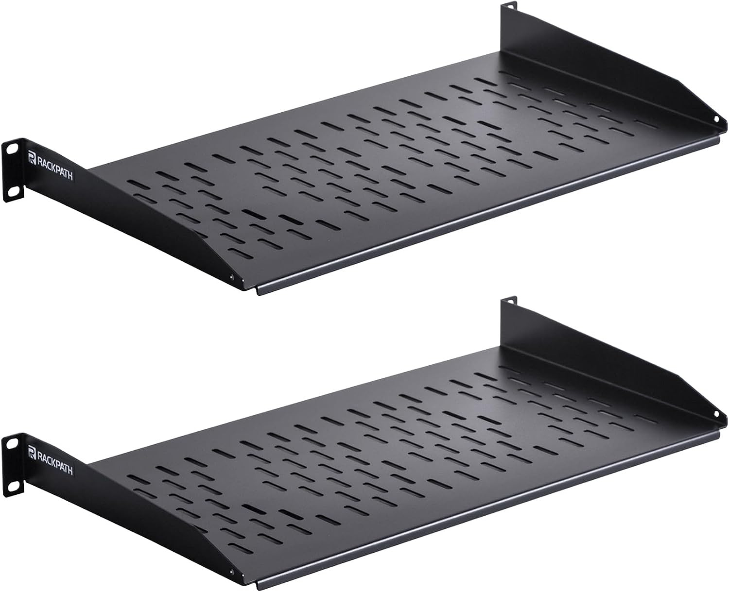 1U Cantilever Universal Rack Shelf - 10in Deep – Rackmount Shelf for 19’’ AV/Net