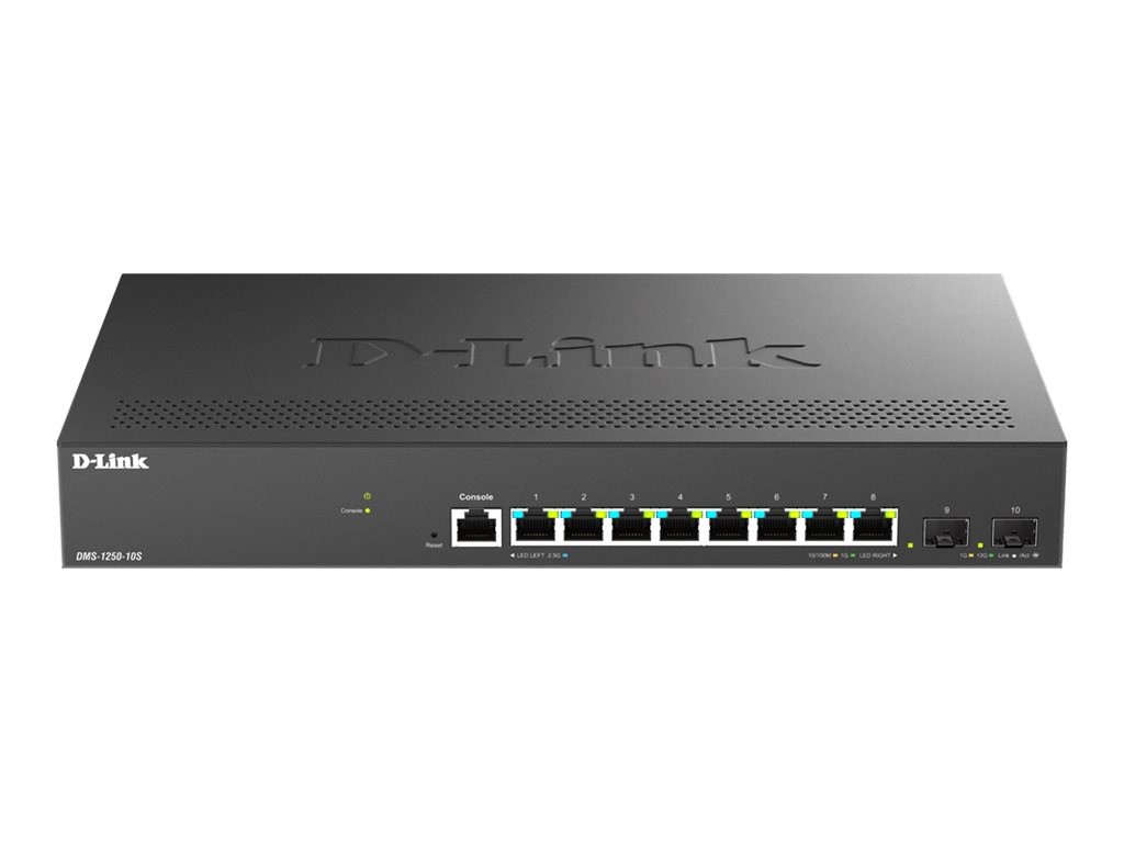 D-Link DMS-1250-10S/E Multi-Gigabit Smart M Network Switch 10Gbps 10-Port DHCP
