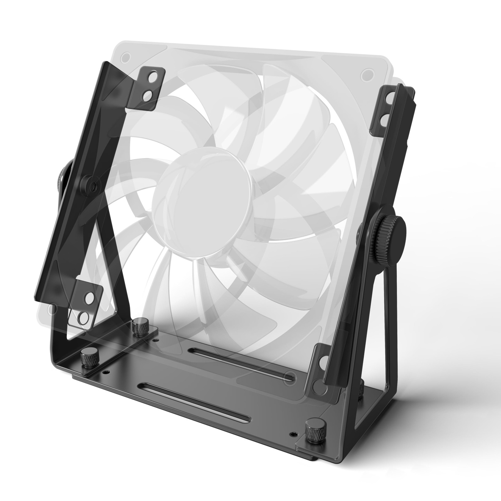 Computer Fan Stand - 120mm 140mm PC Fan Desk Stand, Heavy Duty Metal Adjustab...