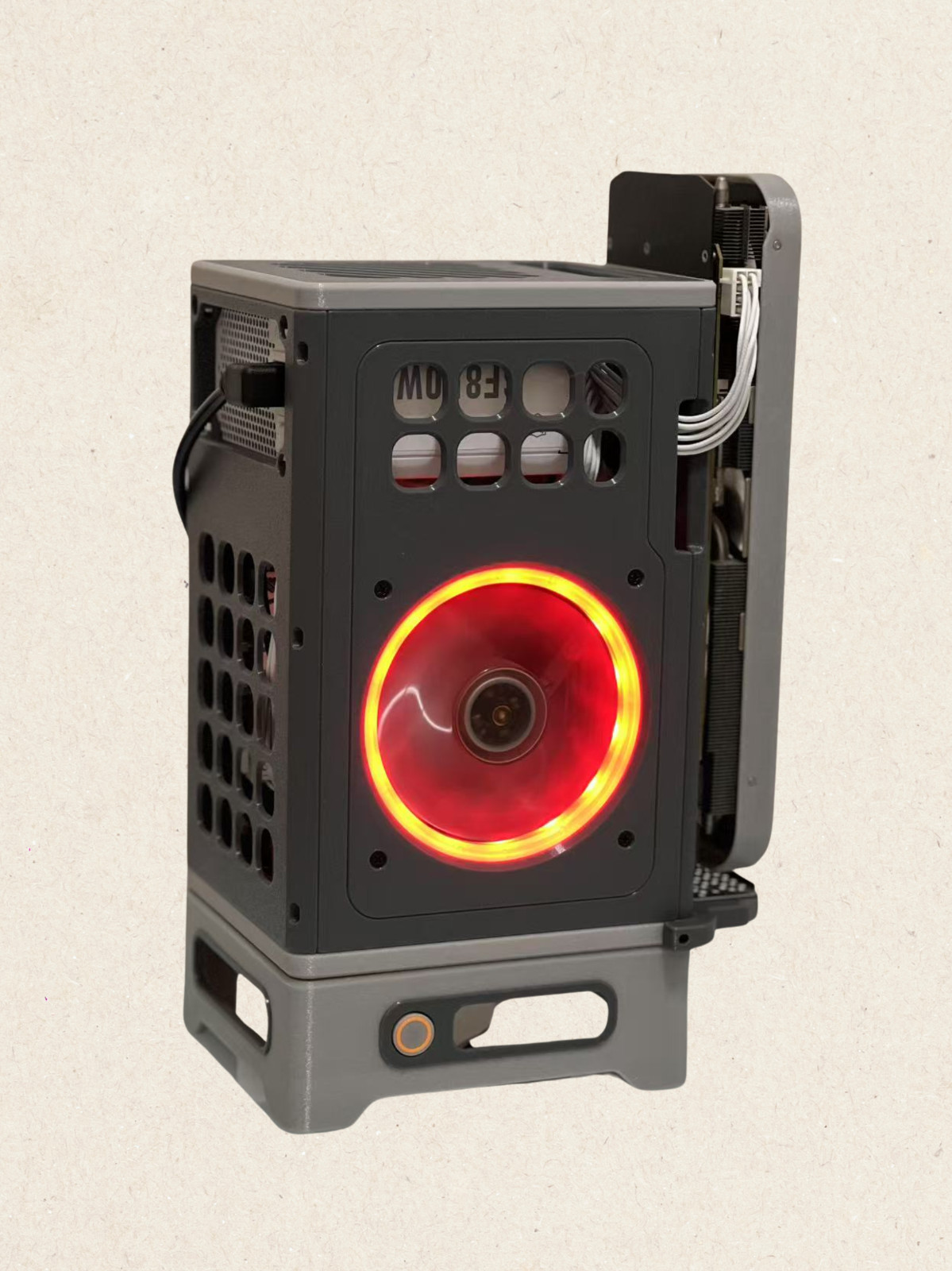 Unique ITX case, 3D printed ITX case, mini ITX host, Vertical Standing PC Case