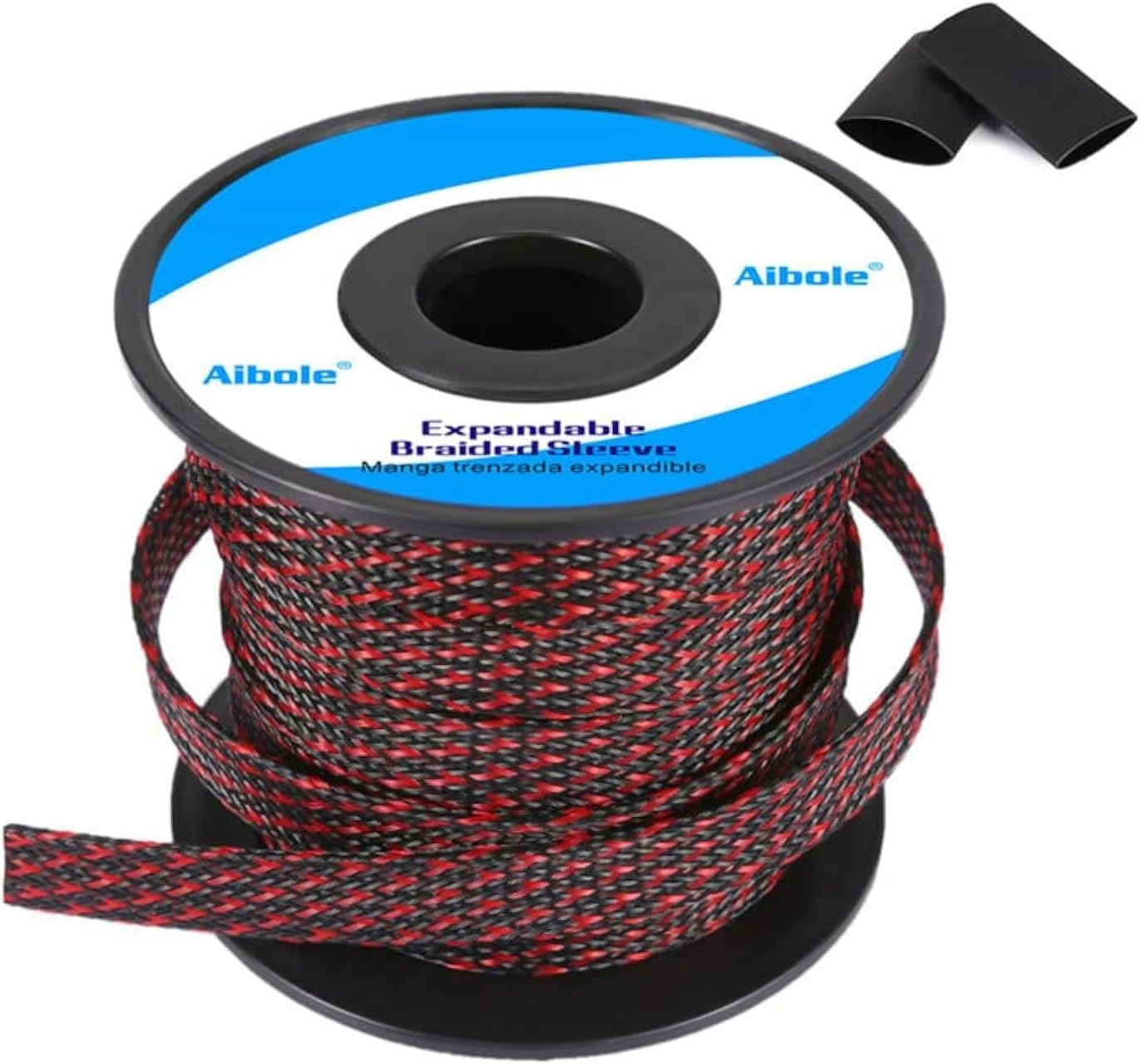 100Ft-1/2Inch PET Expandable Braided Wire Sleeving,Wire Loom Cable Sleeve