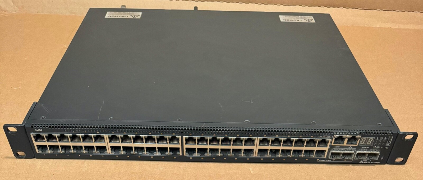 Delta Networks 3448P POE 48-Port 4 SFP Ports 1100W PSU (POWER CABLE MISSING)