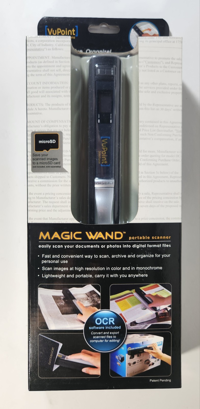 VuPoint Solutions Magic Wand PDS-ST410-VP Portable Handheld Scanner OCR Sealed