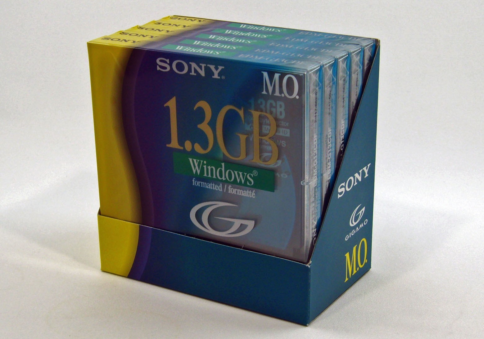 5x Unopened Sony 3.5inch 1.3GB Windows formatting Rewritable MO Disk from Japan