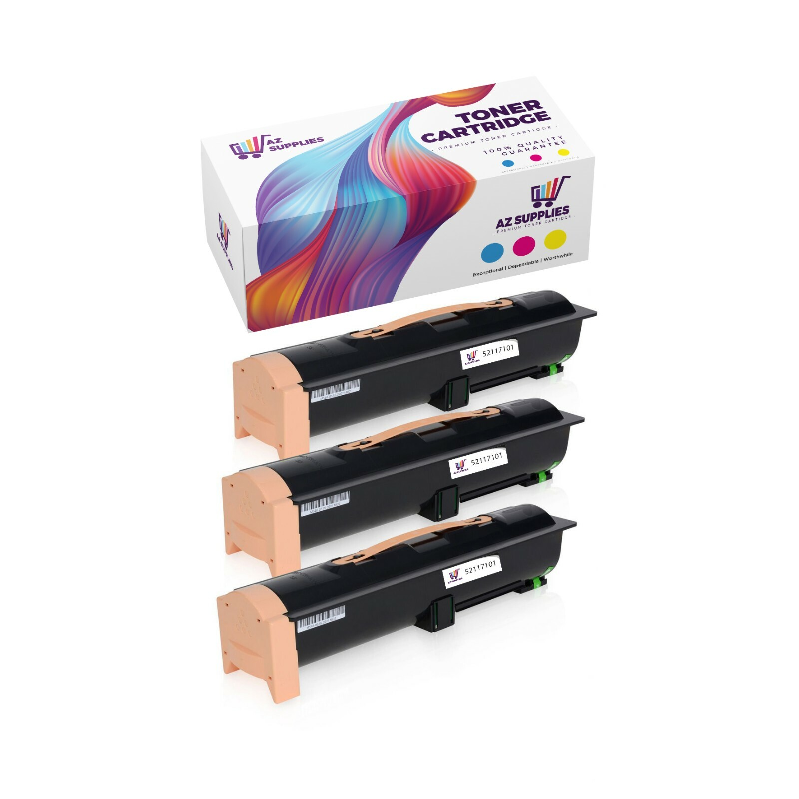 Okidata Toner Cartridge Replacement For 52117101 B930DN/DTN/DXF/N Black 3 Pack