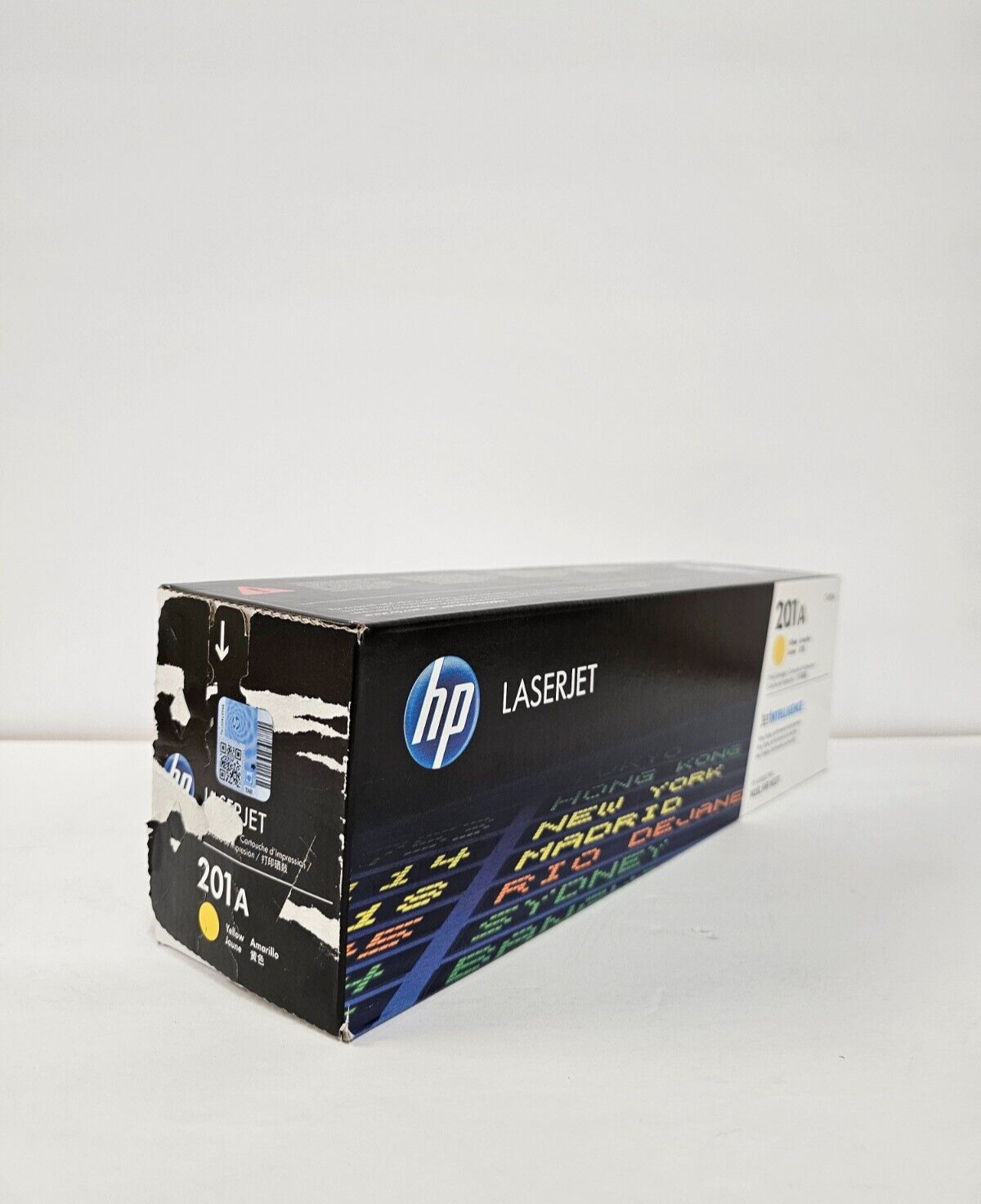 HP 201A Yellow Toner Cartridge LaserJet Pro M252 (CF402A) Damaged Box