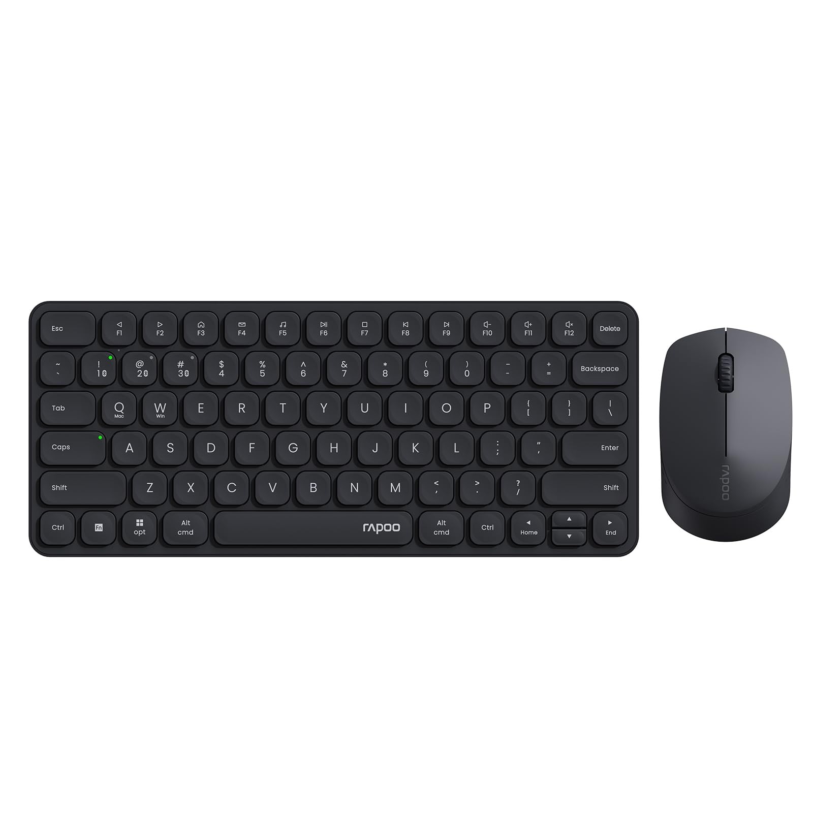 RAPOO 9010M Wireless Keyboard Mouse Set Bluetooth 2.4GHz Silent Black