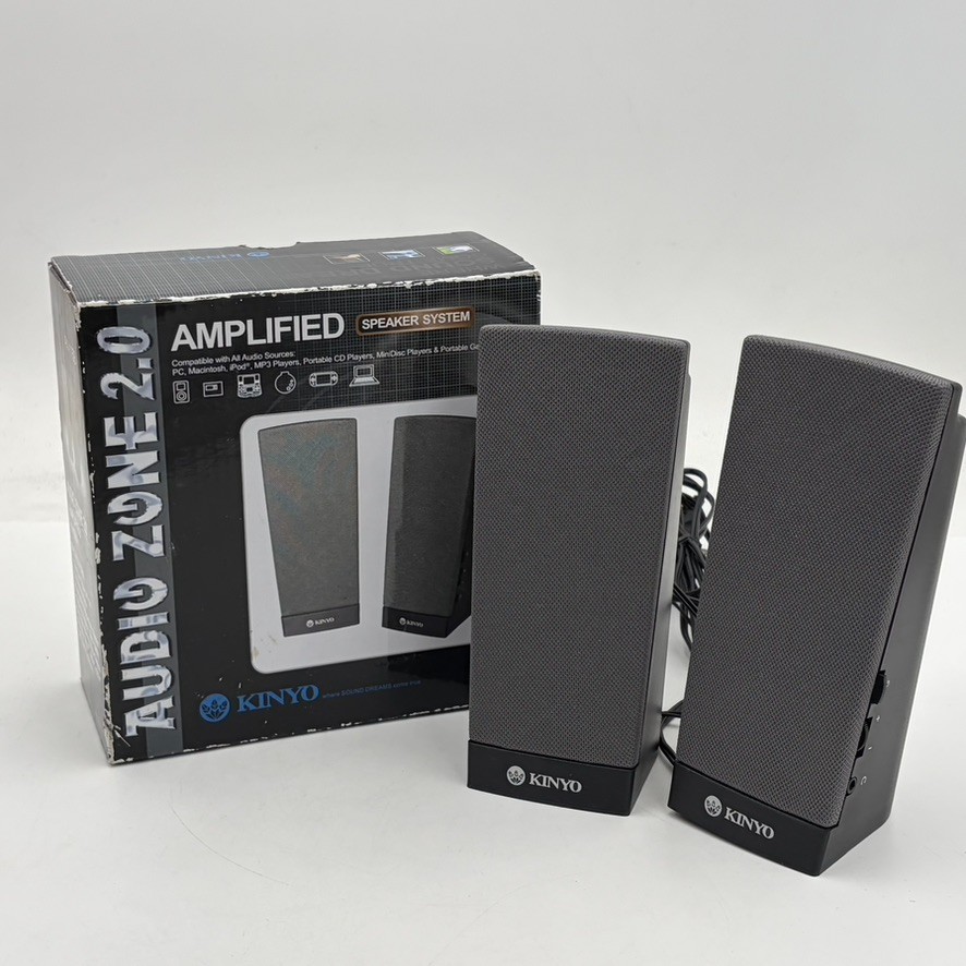 Kinyo Universal Amplified Speaker System Audio Zone 2.0 PA-115B New Open Box