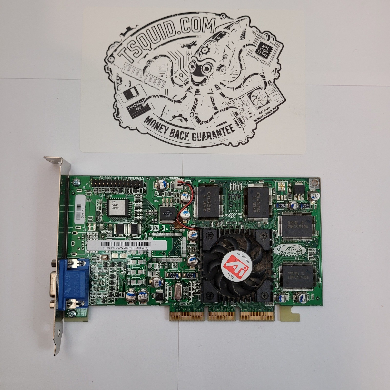 ATI Radeon 64MB DDR AGP Graphics Card 109-70600-20 VGA S-Video 06C478