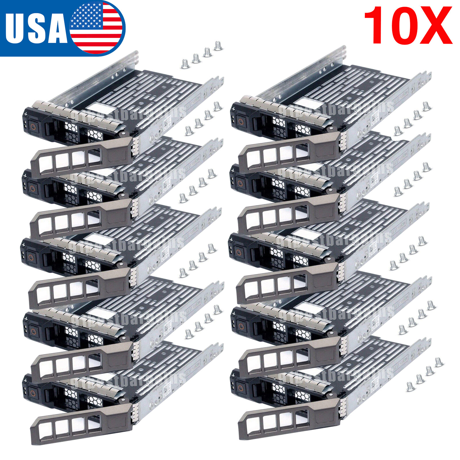 10PCS 3.5" SAS/SATA Tray Caddy F238F 0F238F for Dell R820 R810 R720 R710 R620 US
