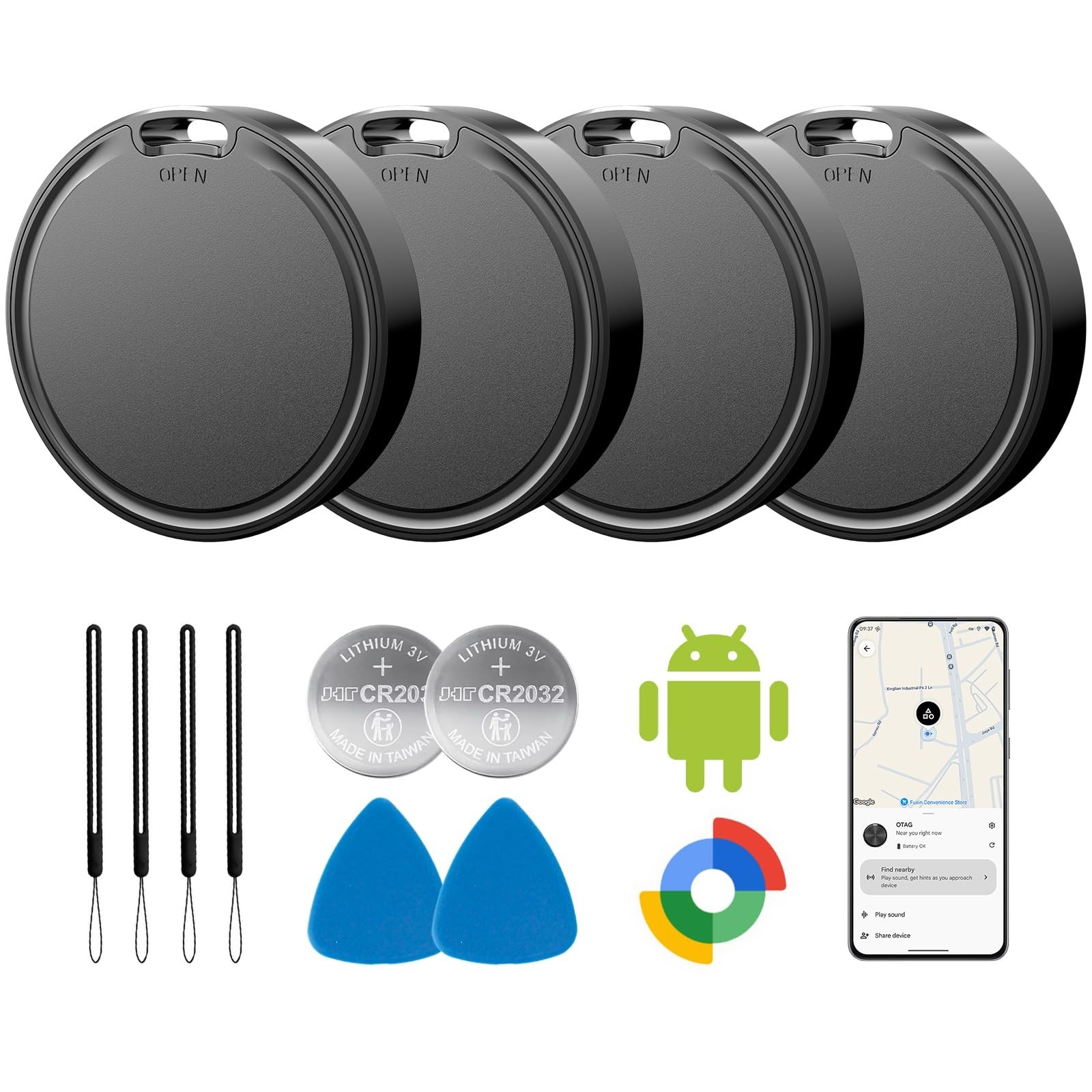 Air Tags for Android,Air Tags-4 Pack Android,Android Tracker Tags,2 Year Batt...