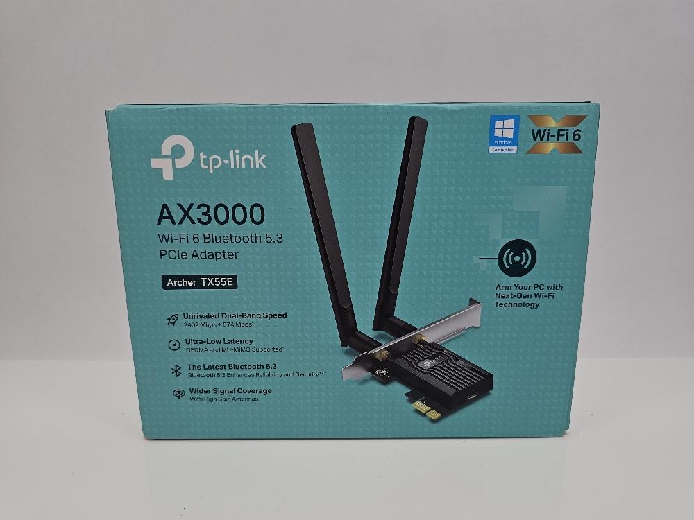 TP-Link Archer TX55E AX3000 WiFi 6 PCIe Adapter Bluetooth 5.2 WPA3 Desktop