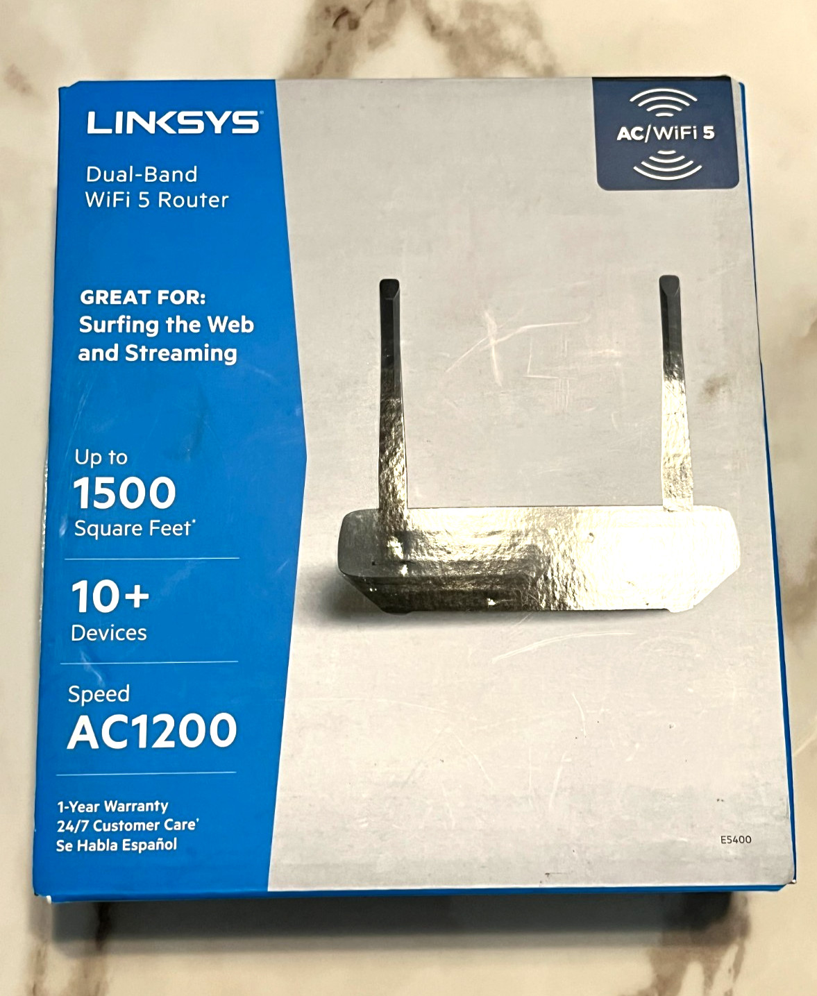 LINKSYS DUAL-BAND DUAL BAND WIFI 5 ROUTER E5400 AC1200 WI-FI INTERNET NEW SEALED