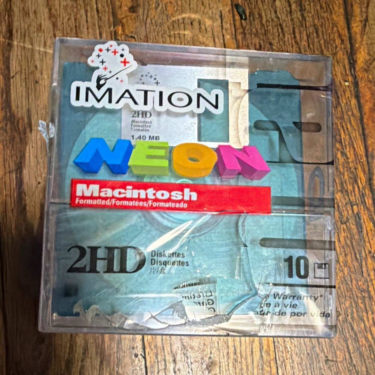 Imation Neon Macintosh Formatted 3.5" 2HD 1.40MB Floppy Disks 10 Pack
