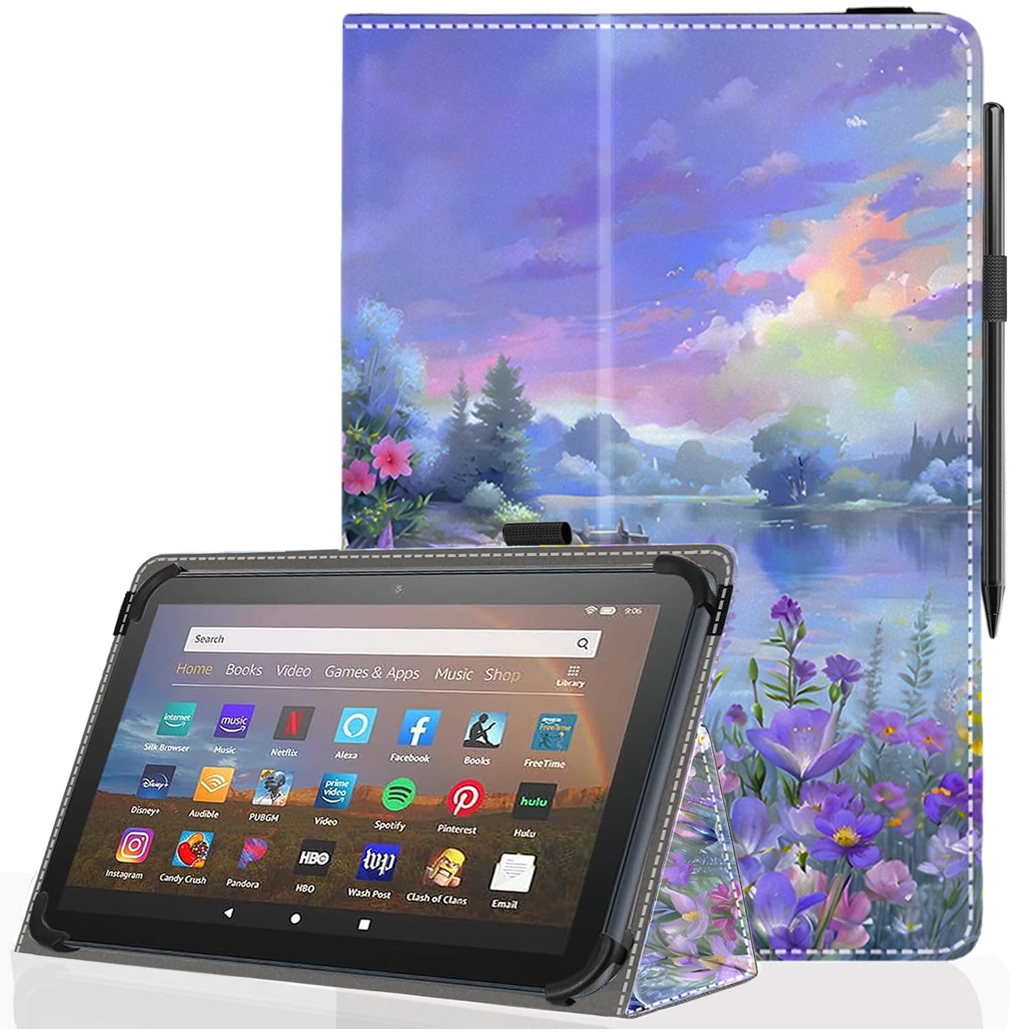 Universal 11 12 Inch Android Tablet Case,Slim Folding Stand Cover for 10.9" 1...