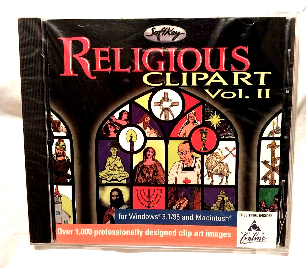 Softkey Religious Clip Art Vol. 11 Windows & Macintosh 1994 CD-ROM - New