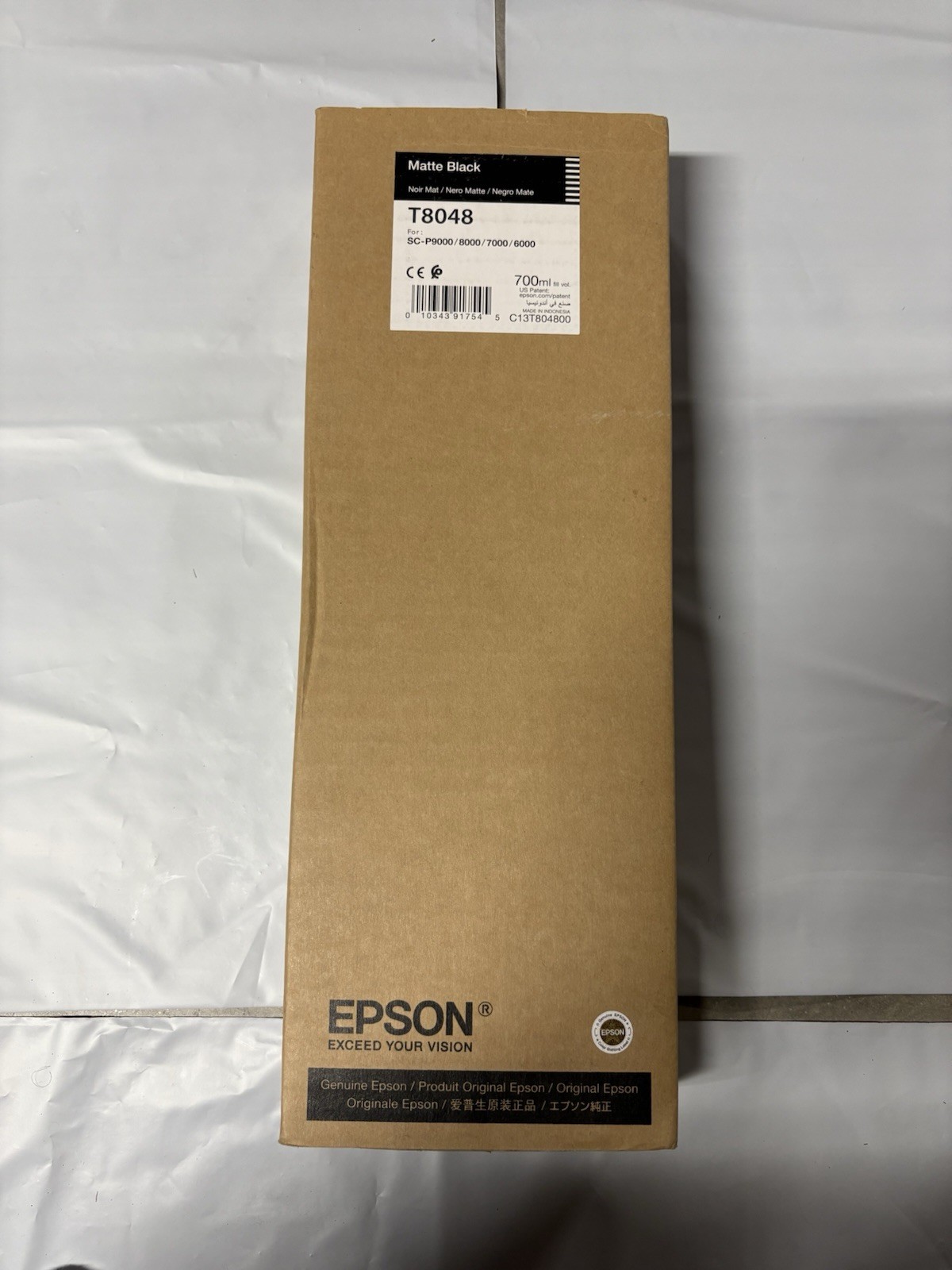 EPSON T8048 UltraChrome Matte Black 700ml Ink SC-P9000/8000/7000/6000 EXP