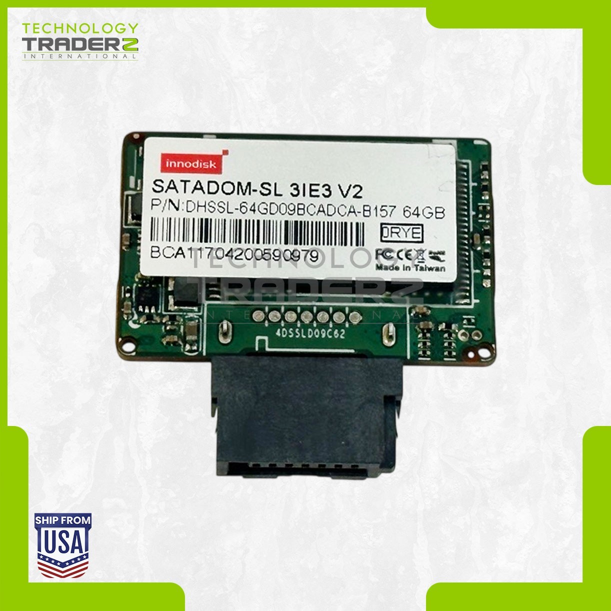 SATADOM-SL 3IE3 V02 Innodisk 64GB Internal Boot SSD DHSSL-64GD09BCADCA-B157