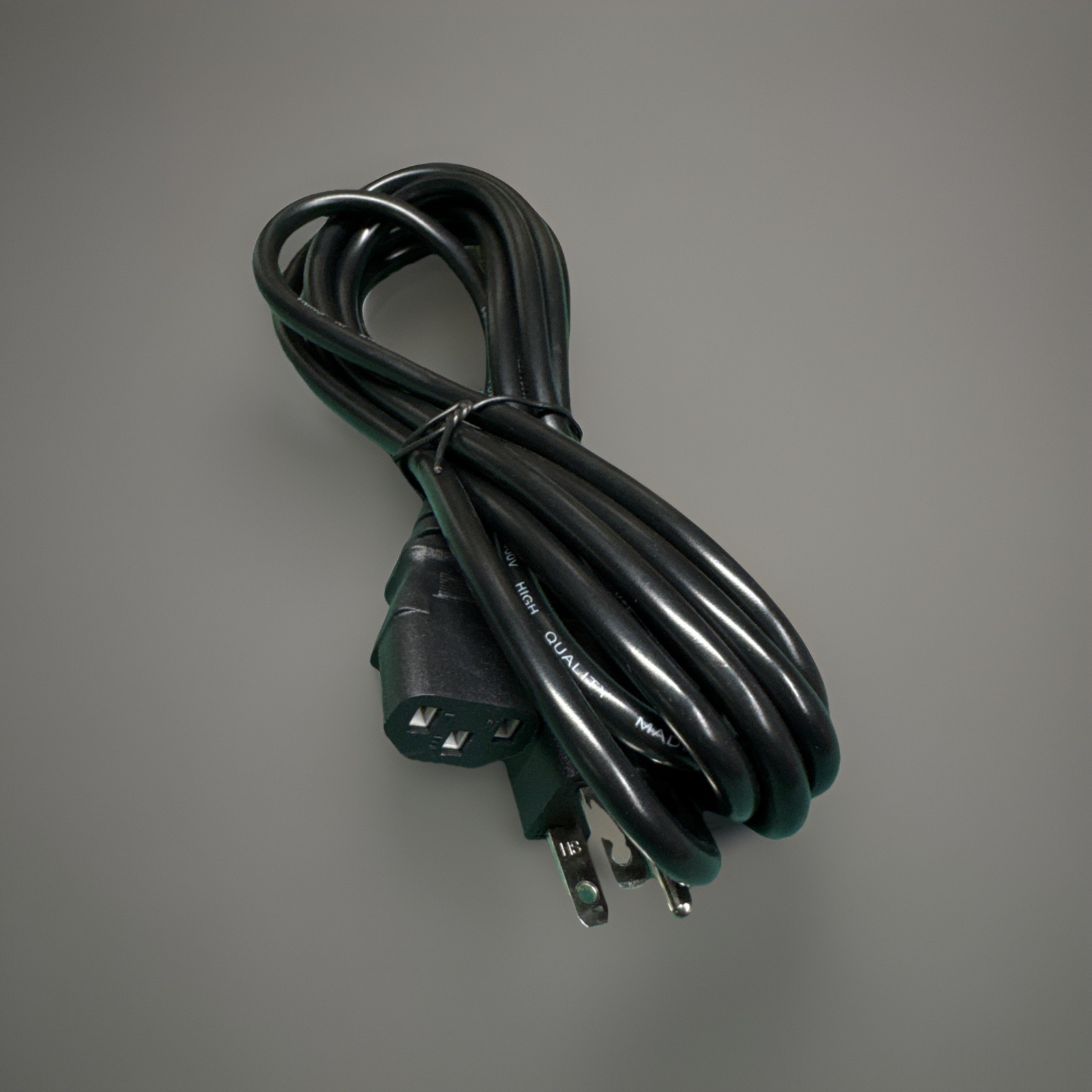 Lordtronics 10FT Universal 3-Prong Power Cable Cord (NEMA 5-15P to IEC C13)