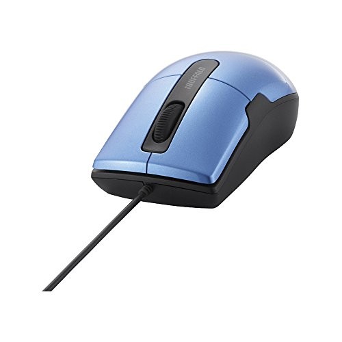 Buffalo BUFFALO Wired BlueLED Mouse Quiet 3 Buttons Medium Blue BSMBU26SMBL