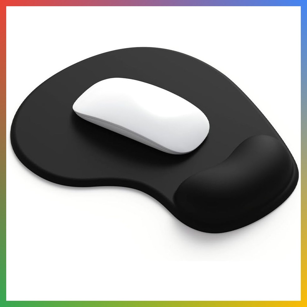 Ergonomic Gel Mouse Pad Wrist Rest Non-Slip Rubber Base Office Laptop Black