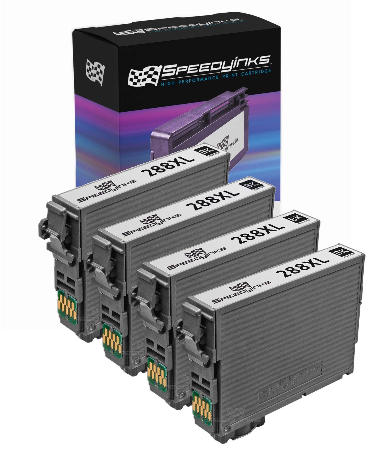 4PK HY Black Printer Ink Cartridge for Epson Expression T288XL120 288XL 288 XL