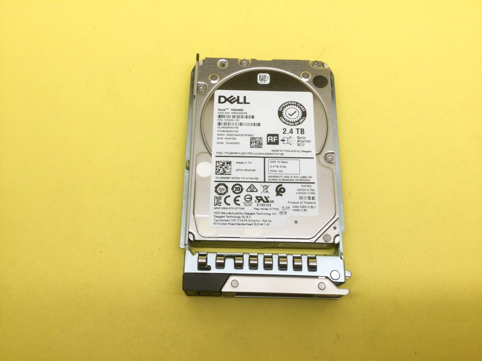 Dell RWR8F 2.4TB 10K SAS 2.5" 12Gbps HDD Hard Drive ST2400MM0159 0RWR8F w/ Gen14