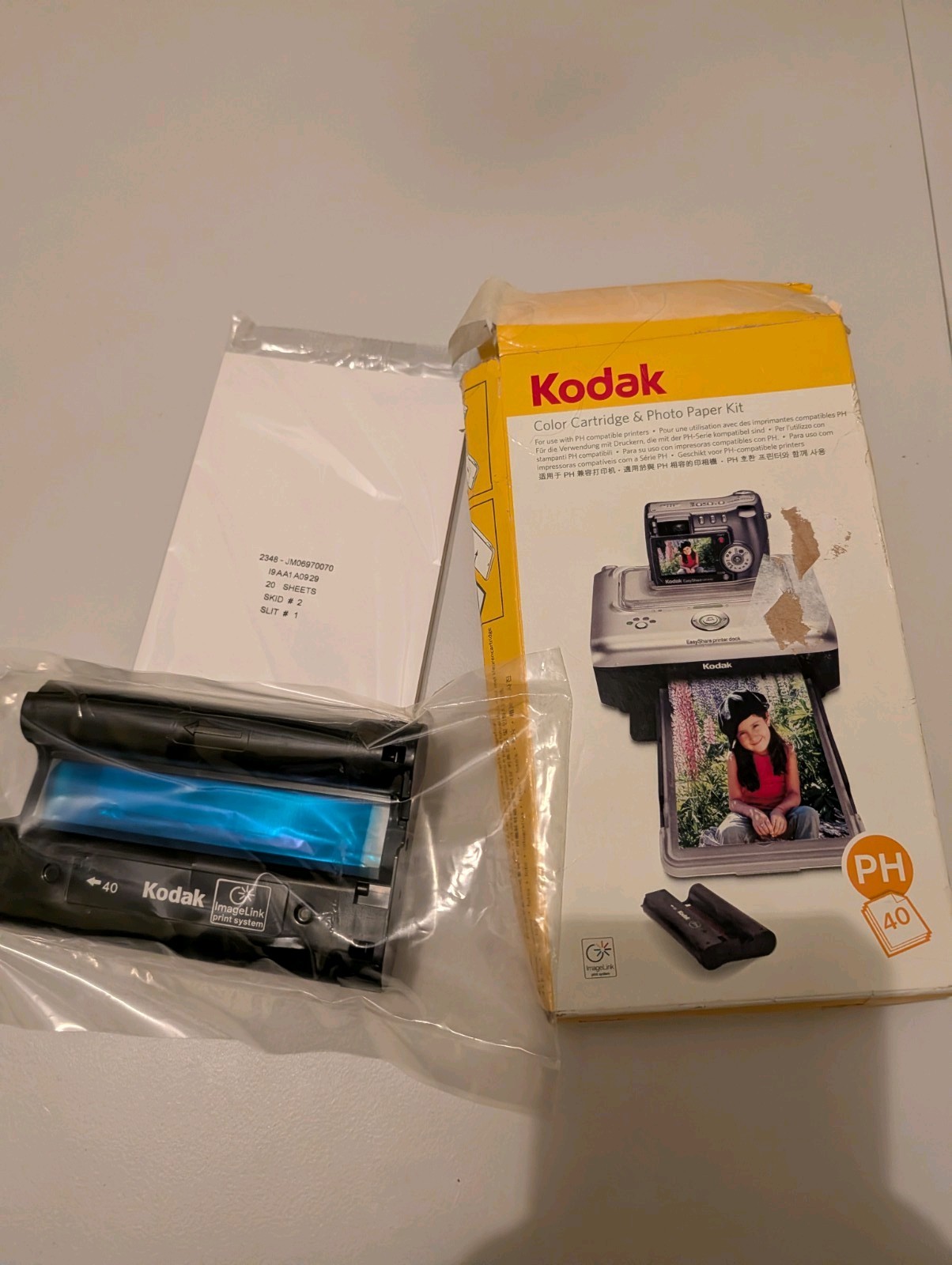 Kodak EasyShare PH-40 Color Cartridge & Photo Paper Kit New Open Box