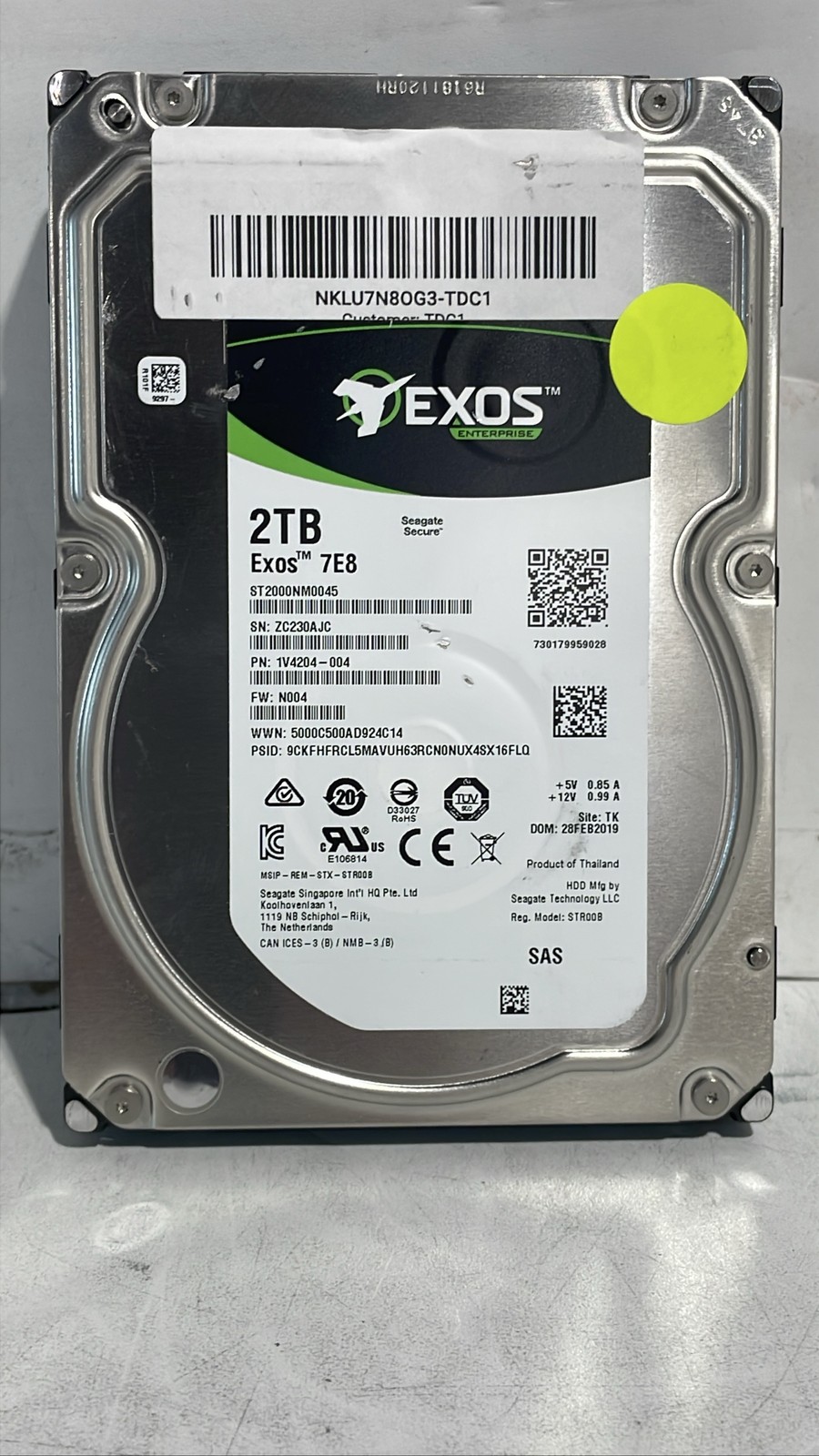 Seagate Exos ST2000NM0045 2TB 3.5" SATA PC Desktop Internal HDD Hard Drive Unit