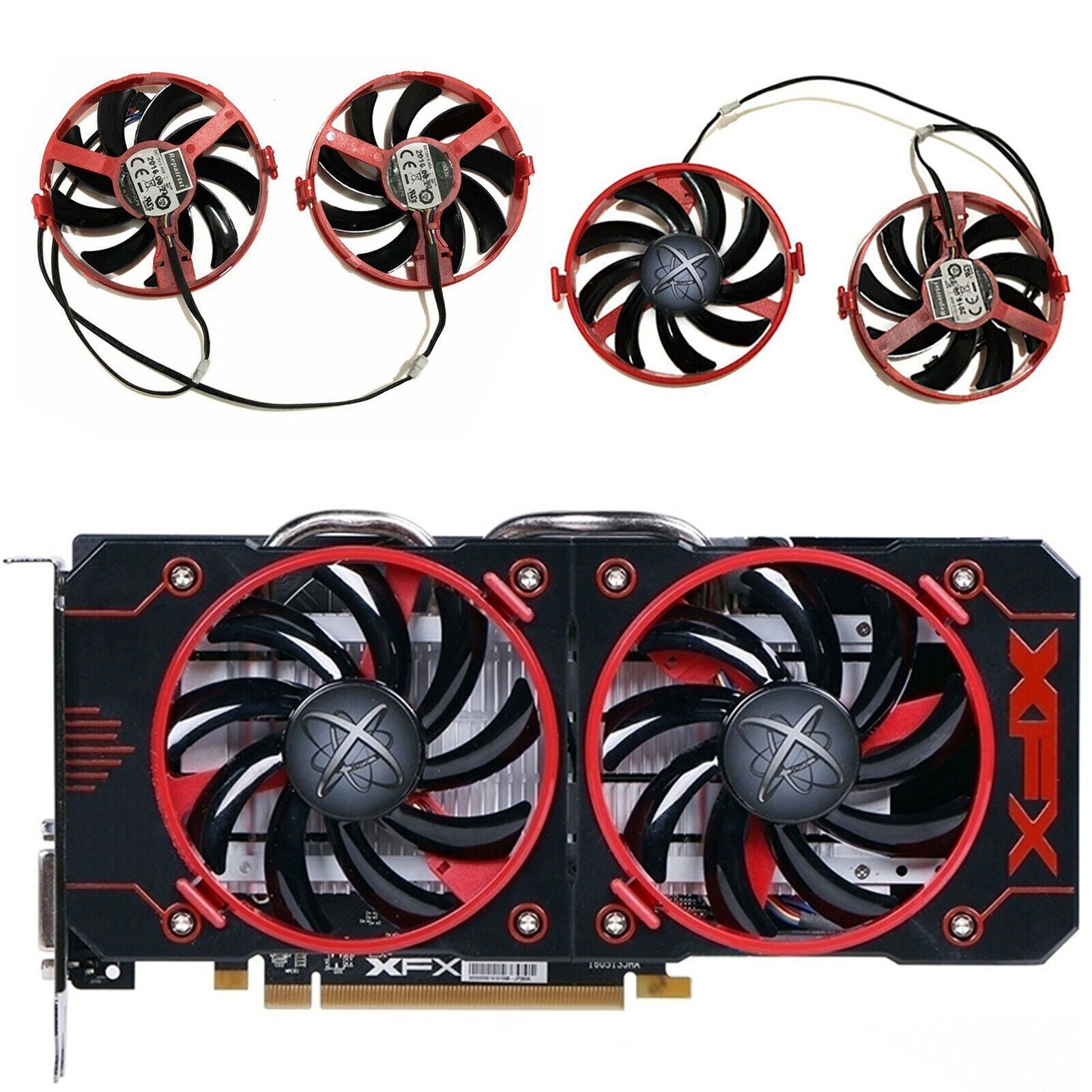 Repair Cooling Fan Graphics Card FY09010H12LPB DC 12V 0.45A For XFX RX460 RX560
